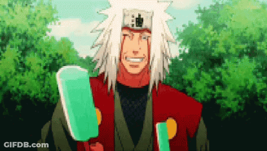 Jiraiya Enjoying Ice Cream GIF