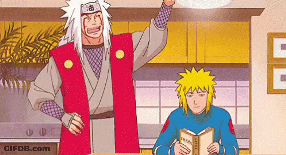 Jiraiya Scold Minato Namikaze GIF
