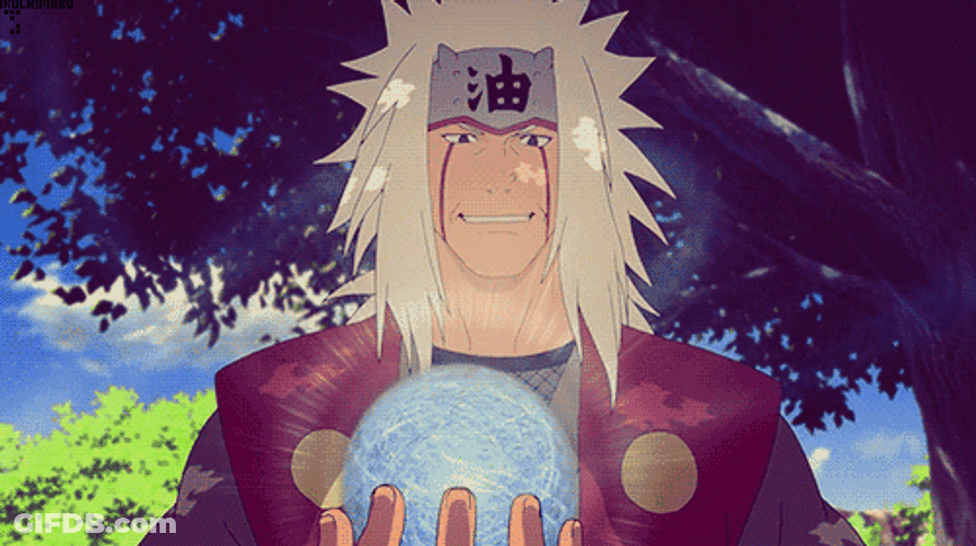 Jiraiya Wielding Rasengan Smiling GIF