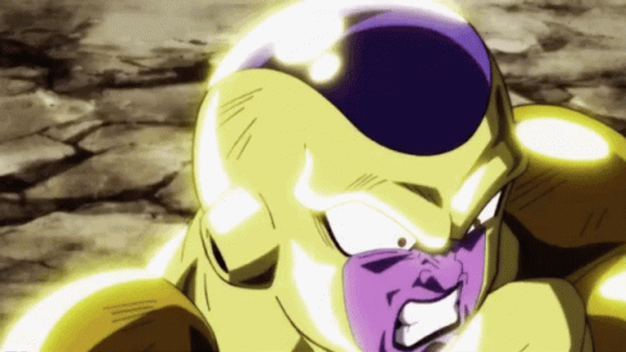 Jiren The Gray Punching Golden Frieza GIF