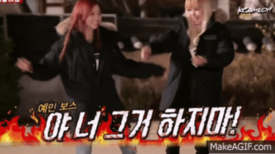 Jisoo And Lisa Playfully Dancing GIF