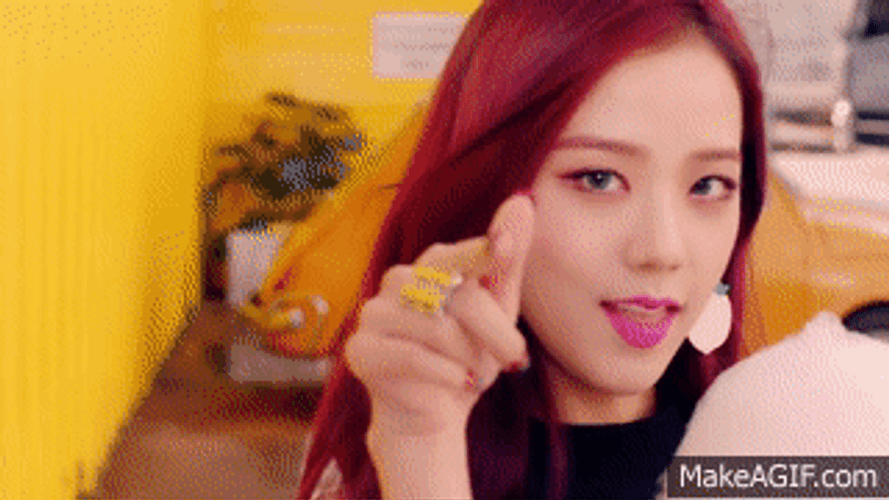 Jisoo Cute Heart Finger GIF