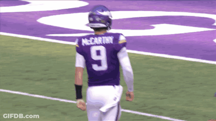 Jj Mccarthy Low Five With Teammates GIF