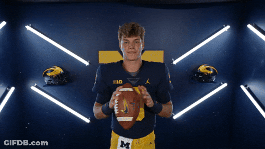 Jj Mccarthy Playing With Football GIF