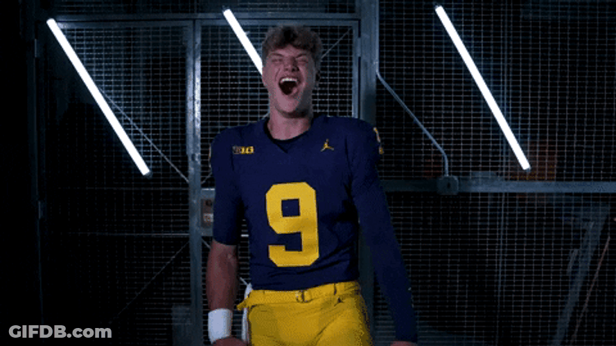 Jj Mccarthy Pounding His Chest GIF