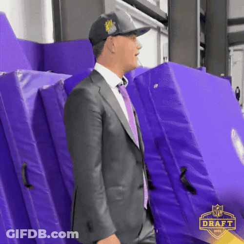 Jj Mccarthy Wearing Suit At NFL Draft 2024 GIF
