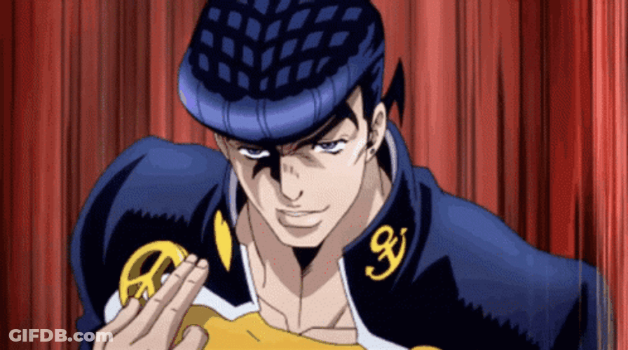 Jjba Jotaro Kujo Saying Something GIF