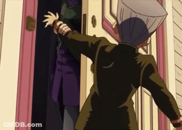 Jjba Kishibe Rohan Surprise Anime GIF