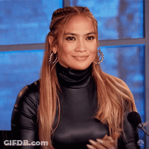 Jlo Black Turtle Neck Clapping GIF