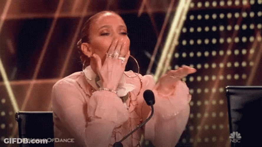 Jlo Giving Flying Kisses GIF