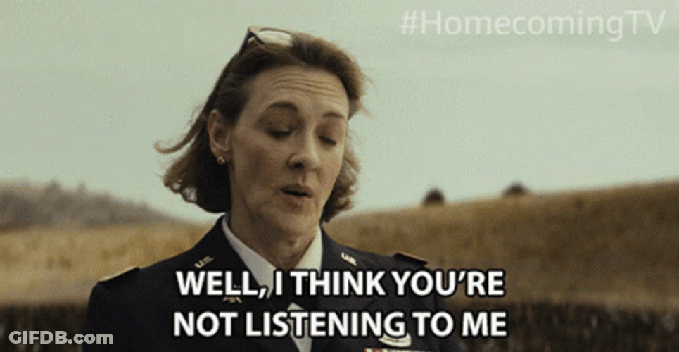 Joan Cusack Think Youre Not Listening GIF