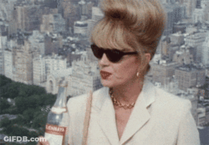 Joanna Lumley Drinking Don Julio Direct Bottle GIF