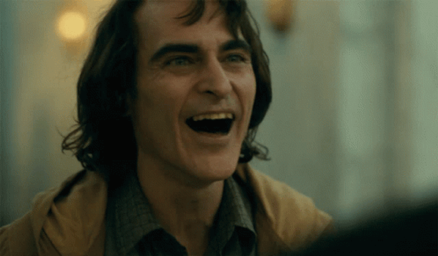 Joaquin Phoenix Uncontrollable Joker Laughing GIF