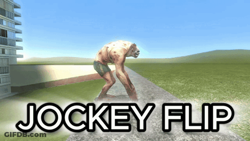 Jockey Flip Zombie Cover GIF