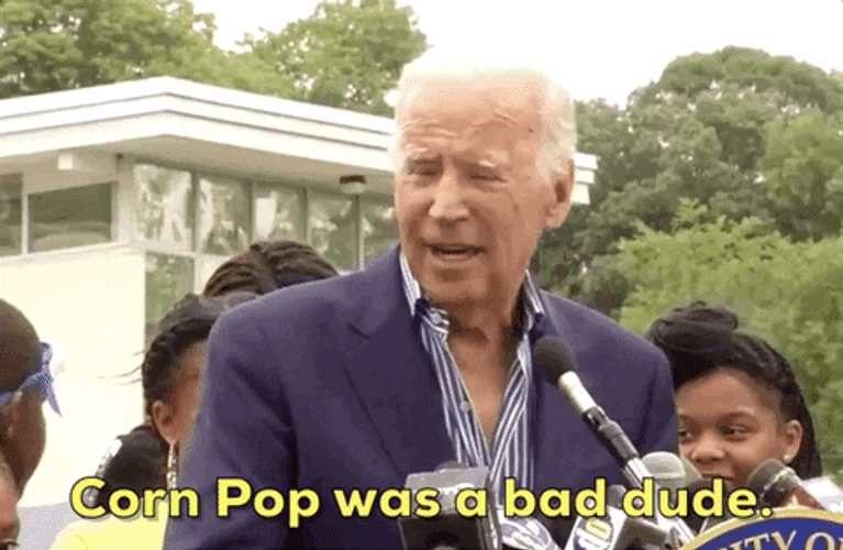 Joe Biden About Corn Pop GIF