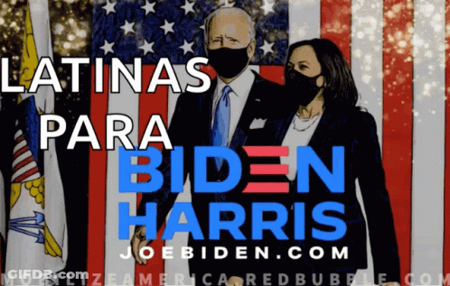 Joe Biden And Kamala Harris Are Featured On A Poster GIF
