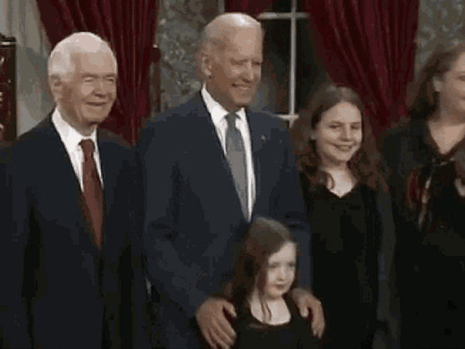 Joe Biden Falling Family Photo Shoot GIF