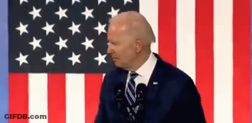Joe Biden Giving Speech In Front Of American Flag GIF