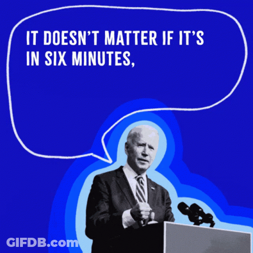 Joe Biden Giving Speech With Blue Background GIF