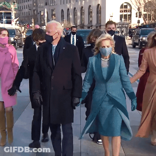 Joe Biden Holding Hands With Wife GIF