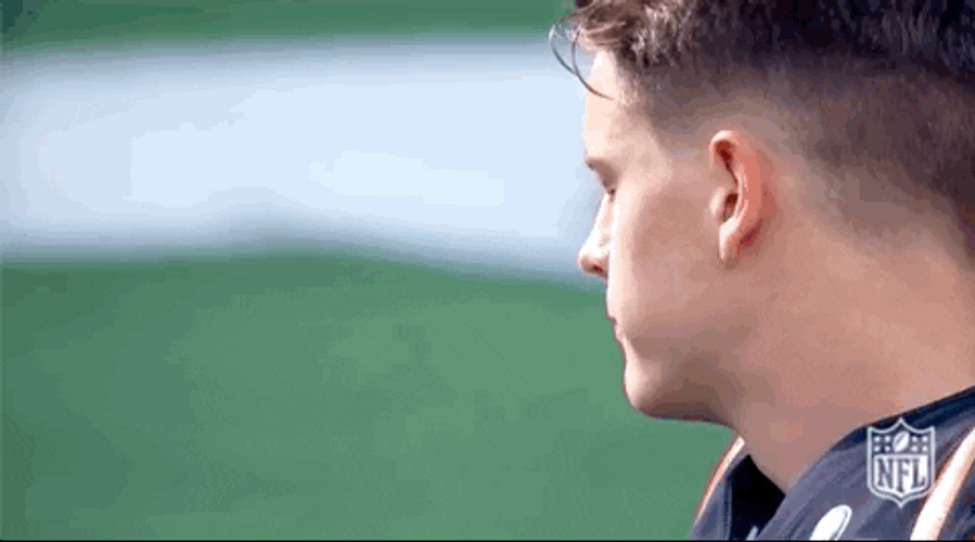 Joe Burrow Madly Nodding GIF