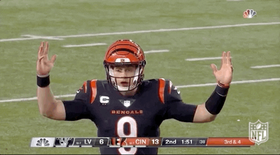 Joe Burrow Moving Backwards GIF