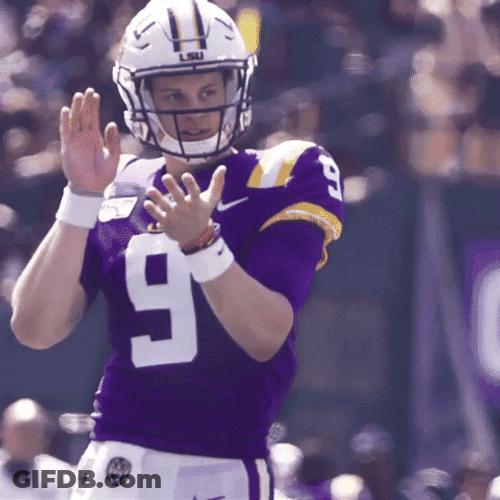 Joe Burrow Player Of Ed Orgeron Clapping GIF