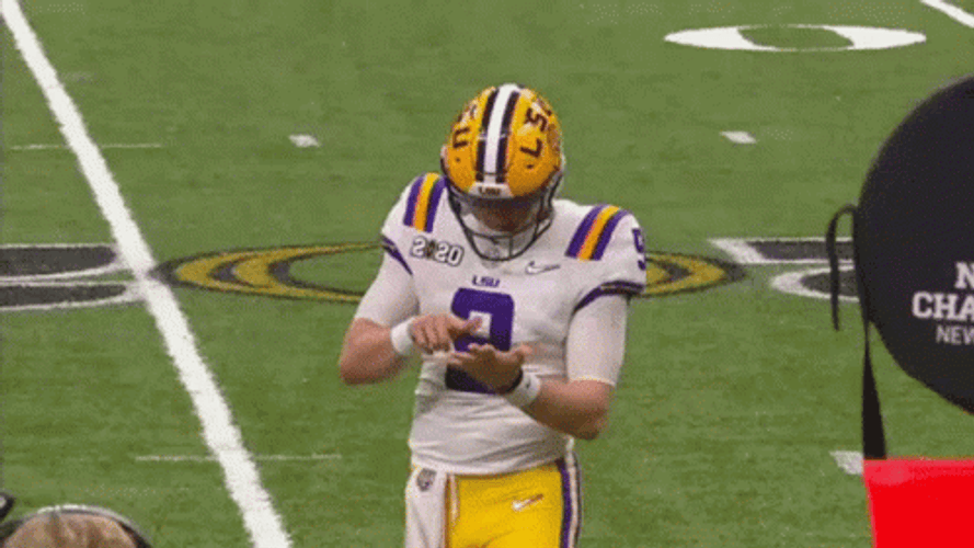 Joe Burrow Tapping Wrist GIF