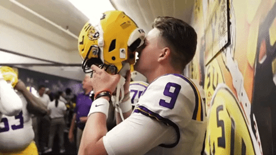Joe Burrow Wearing Helmet GIF