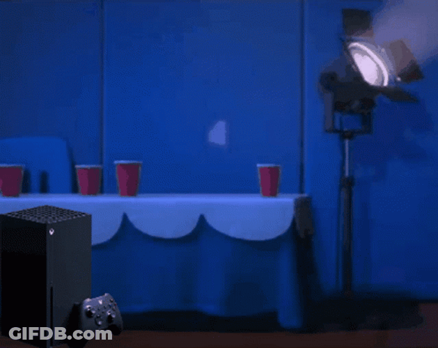Joe Cool Aiming Spotlight To One Side GIF