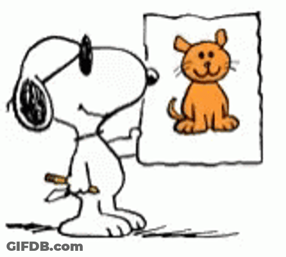 Joe Cool And Drawn Cat GIF
