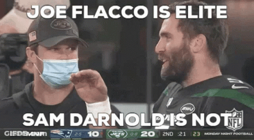 Joe Flacco Is Elite Sam Darnold Is Not GIF