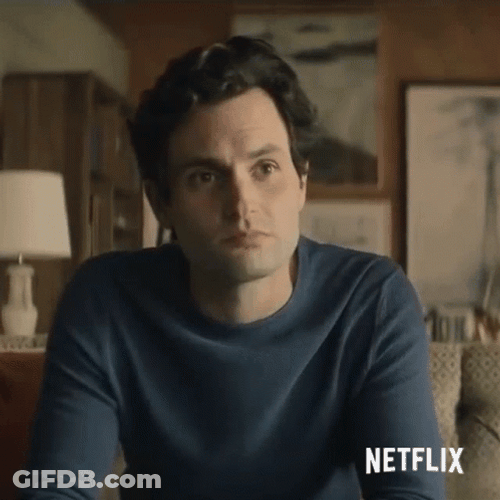 Joe Goldberg Serious Stare GIF