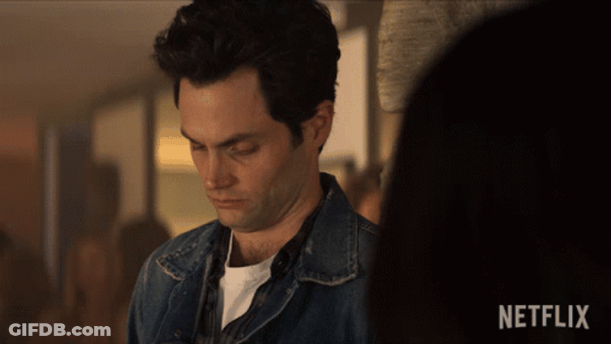 Joe Goldberg Shocked Eyes GIF