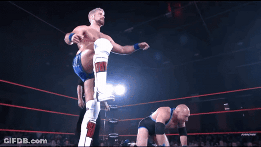 Joe Hendry Kicked Simon Miller GIF