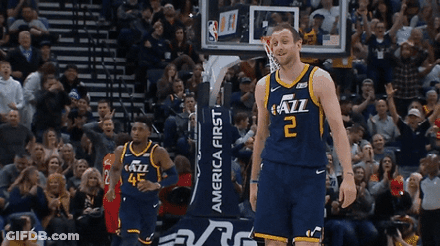 Joe Ingles Looking Back GIF