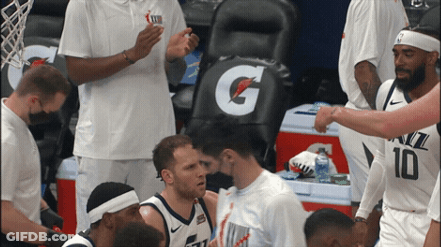 Joe Ingles Rest Drinking GIF