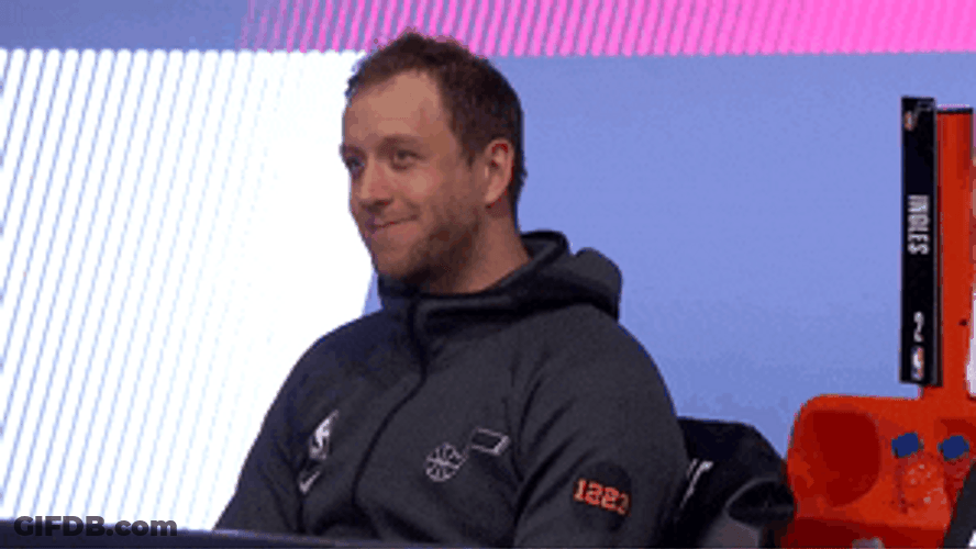 Joe Ingles Suppressed Laugh GIF