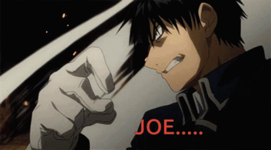 Joe Mama Roy Mustang Disappointed Anime GIF