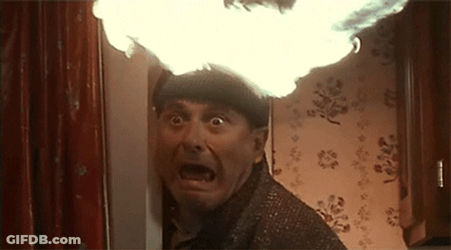 Joe Pesci With Head On Fire GIF