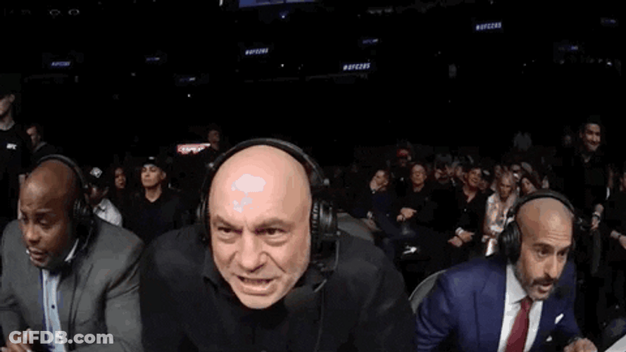 Joe Rogan UFC Wild Reaction GIF