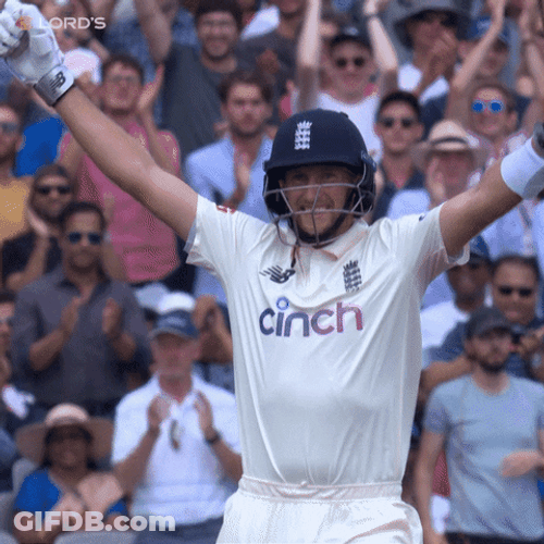 Joe Root Cricket Win Reaction GIF