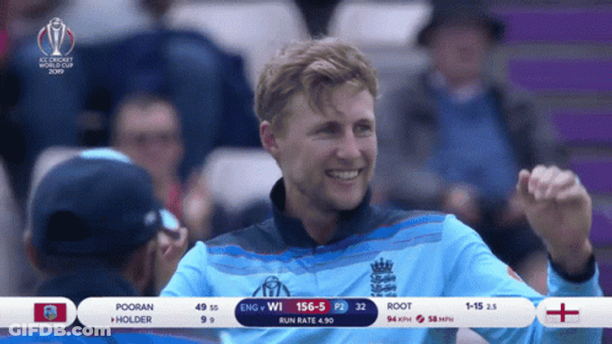 Joe Root World Cup High Five GIF