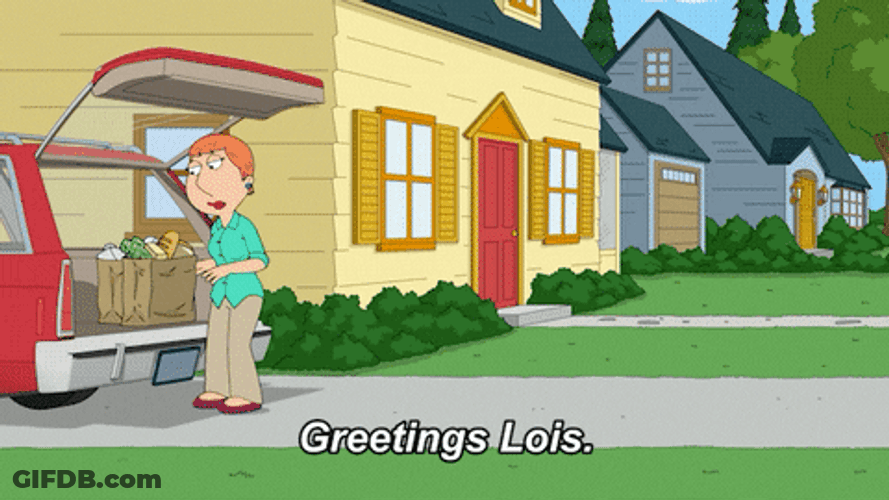 Joe Swanson Greetings Lois GIF