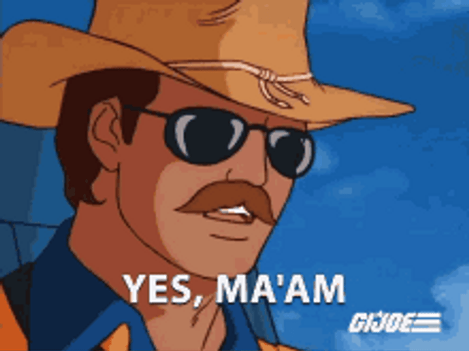 Joe Wild Bill Hat Tip Yes Ma'am GIF