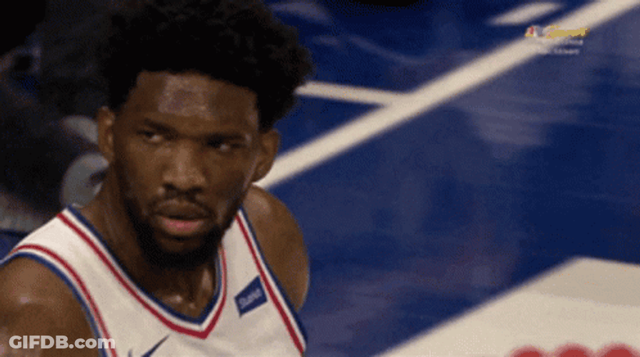 Joel Embiid Pointed Finger Shake GIF