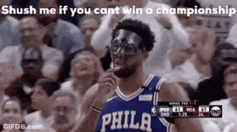 Joel Embiid Shush Me GIF