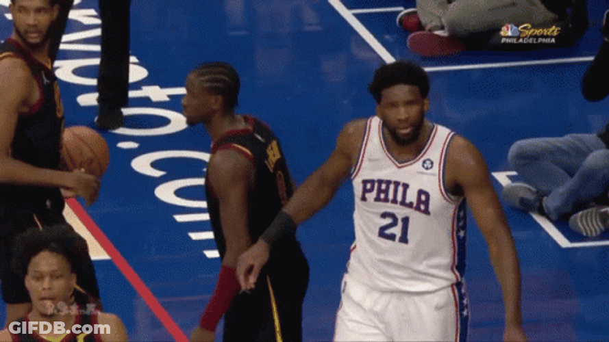 Joel Embiid Wide Arms GIF