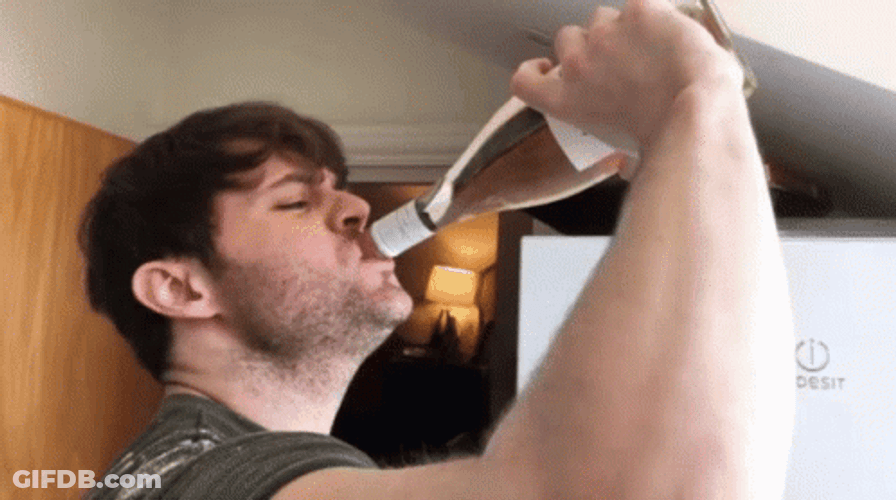 Joey Batey Drinking Beer GIF