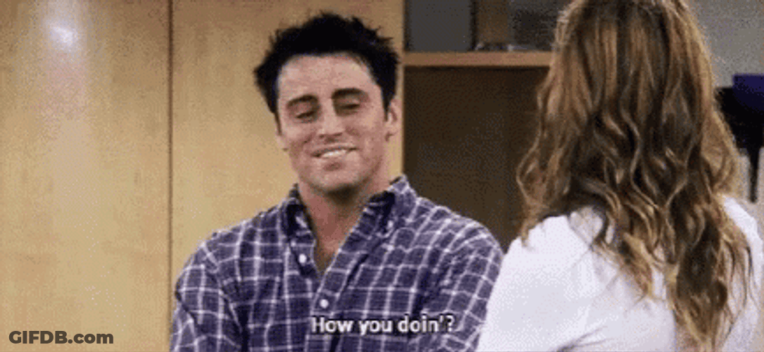 Joey How You Doin Flirty Eyes GIF